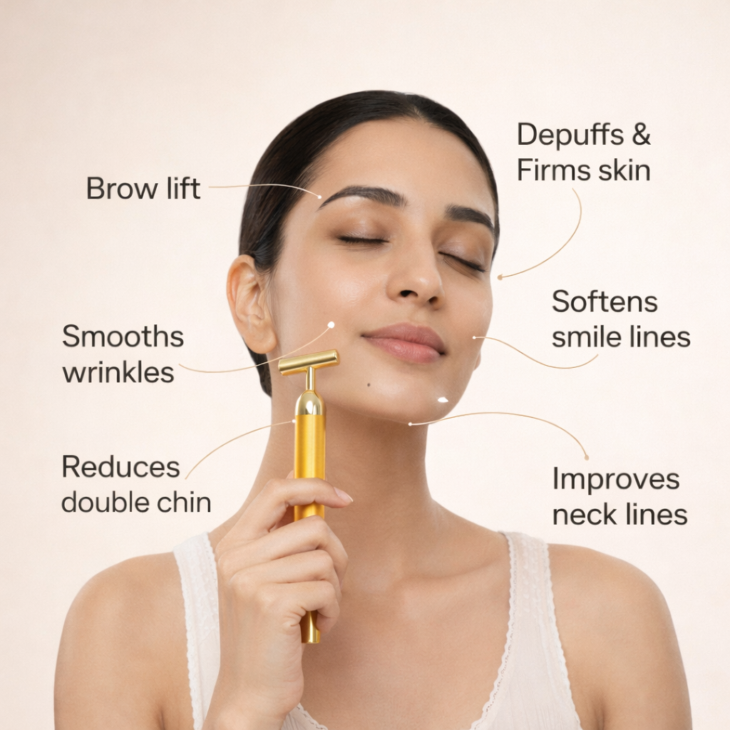 24K Gold Energy Beauty Bar Electric Facial Massage Roller™